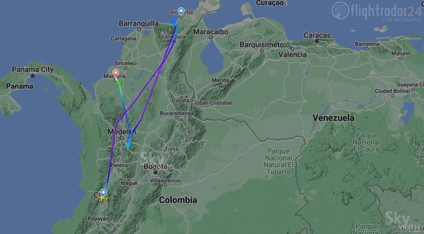 VivaColombia A20N near Monteria on Oct 17th 2022, landed with just 200kg of fuel remaining